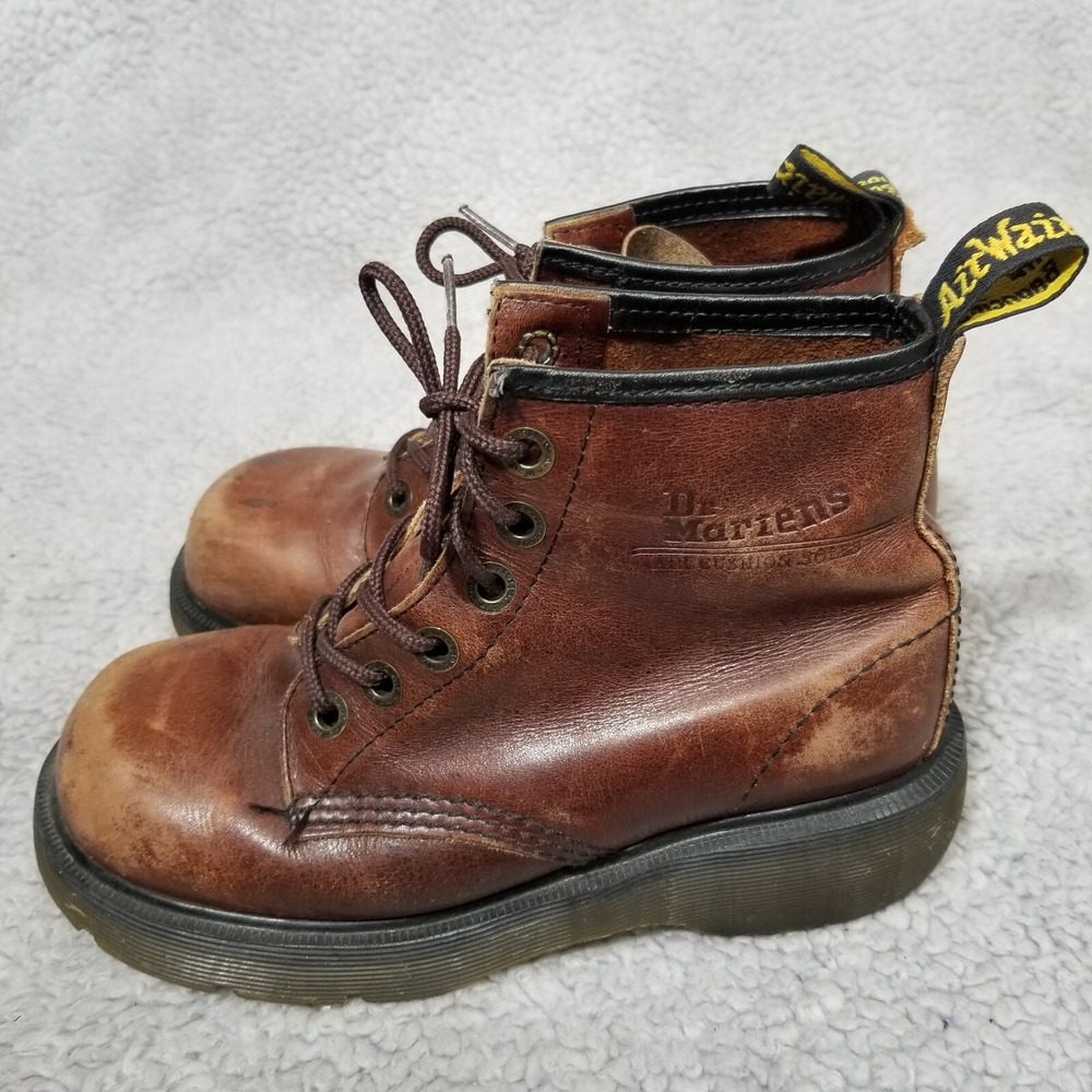 Vintage Dr Martens 8433 Club Sole Made in England 6 Hole Brown Boots Size 4 - Picture 11 of 16